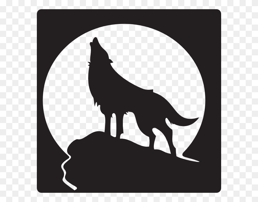 600x597 Free Clip Art Wolves Wolf Howling Clipart, Mammal, Animal, Kangaroo HD PNG Download