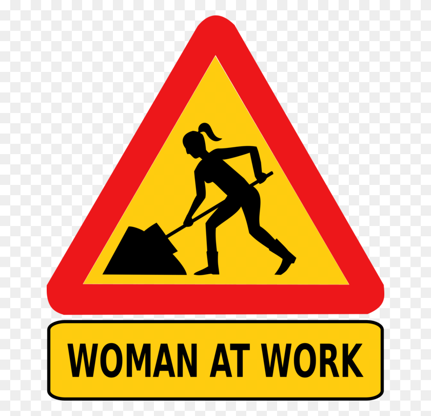 658x750 Free Clipart Bocce Señal De Tráfico Mujer En El Trabajo Señal, Persona, Humano, Símbolo Hd Png Descargar