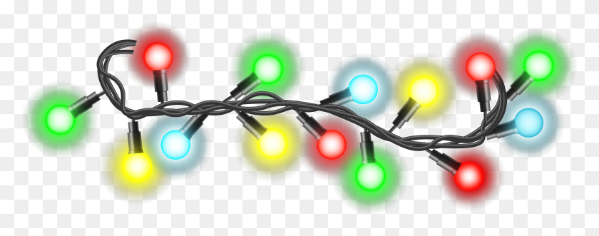 7915x2751 Free Clipart Christmas Lights HD PNG Download