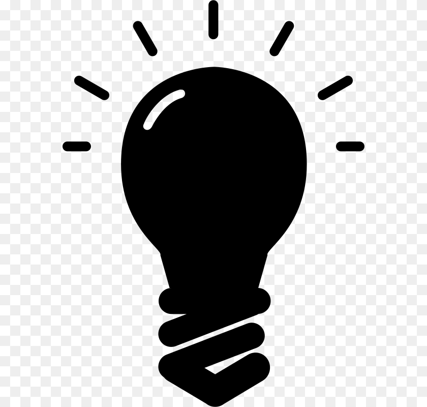 594x800 Free Light Bulb Icon Minduka, Gray Clipart PNG