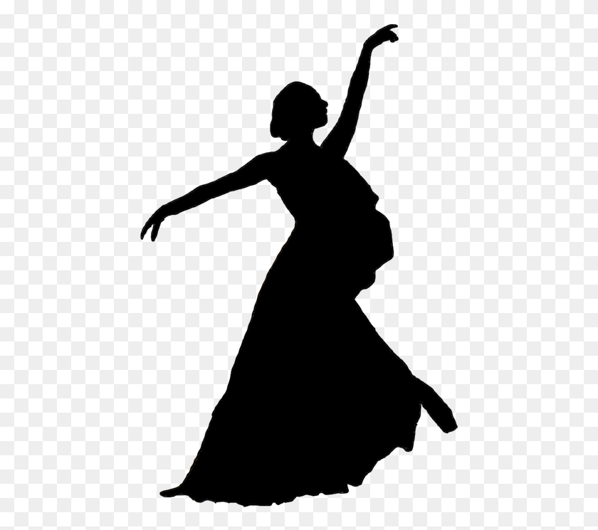 451x685 Free Clipart Of A Retro Black And White Couple Dancing, Outdoors, Nature, Night HD PNG Download