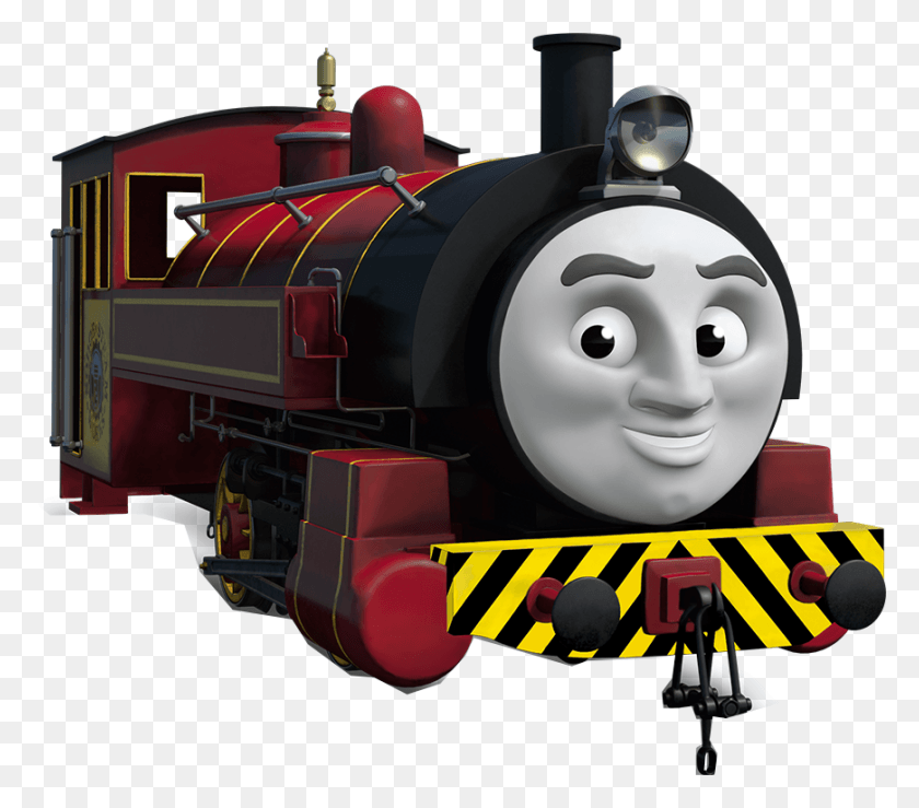 870x758 Free Clipart Of James The Tank Engine Red Train In Thomas, Locomotive, Vehicle, Transportation HD PNG Download
