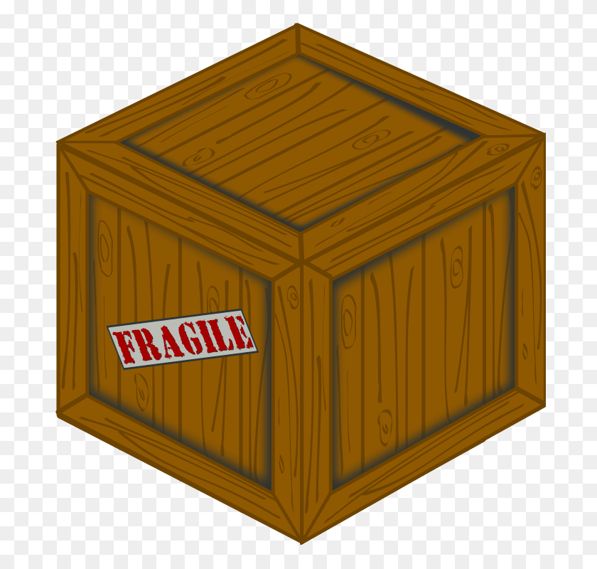 695x800 Perspective Wooden Crate Eady, Box Clipart PNG