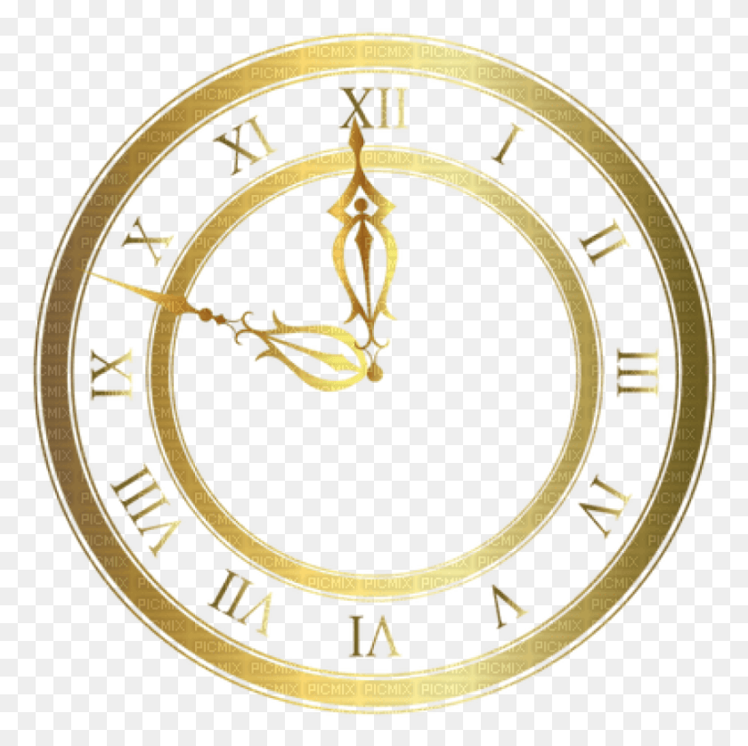 850x848 Free Clock Face Fondo Transparente Reloj Dorado, Alfombra, Logotipo, Símbolo Hd Png Descargar