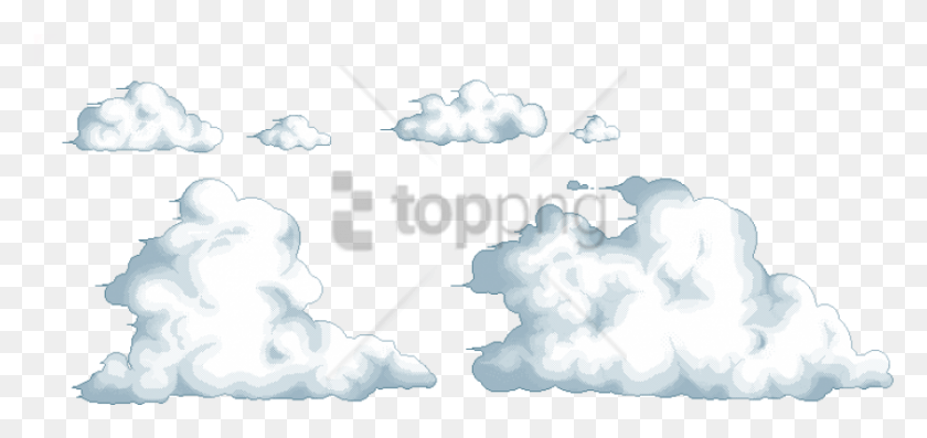 841x364 Free Clouds Drawing Image With Transparent, Nature, Outdoors, Weather HD PNG Download
