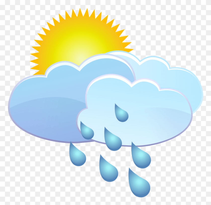 810x783 Бесплатные Облака Солнце И Капли Дождя Погода Логотип Школы Дар Э Аркам, Животное, На Открытом Воздухе, Птица Png Скачать