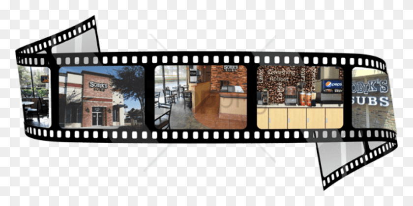 850x393 Free Color Film Strip Image With Transparent Photograph, Furniture, Screen, Electronics HD PNG Download
