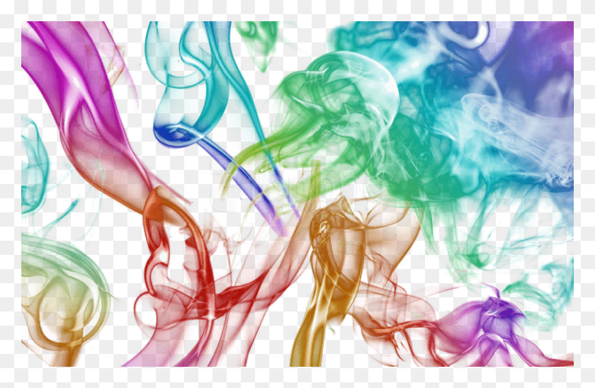 850x532 Free Color Smoke Black And White Smoke, Graphics, Floral Design HD PNG Download