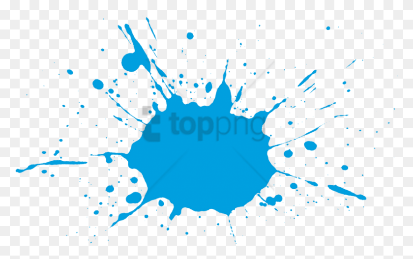 834x500 Free Colorful Paint Splatter Image With Blue Color Splash, Stain HD PNG Download