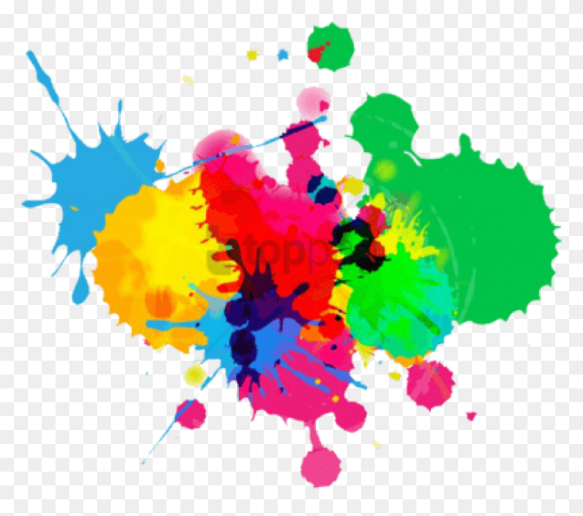 850x746 Free Colorful Paint Splatter Images Colours On White Background, Graphics, Floral Design HD PNG Download