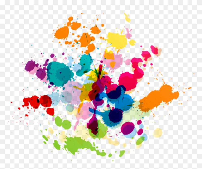 846x698 Free Colorful Paint Splatter Transparent Paint Splatter Clear Background, Graphics, Pattern HD PNG Download