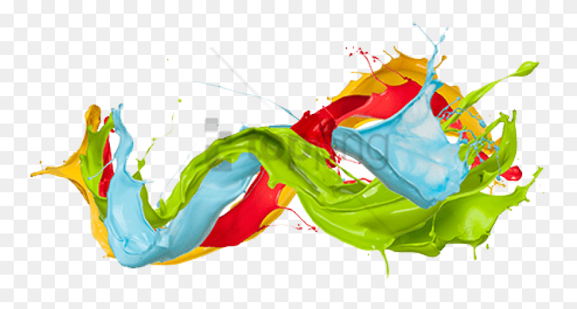 757x390 Free Colorful Paint Splatters Image With Colored Paint Splashes, Graphics, Clothing HD PNG Download