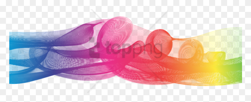 851x309 Free Colorful Waves Image With Transparent Colour Transparent, Whistle, Heart, Plectrum HD PNG Download