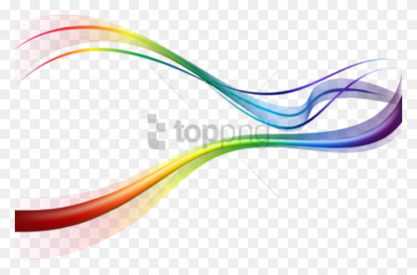 850x539 Free Colorful Waves Image With Transparent Uzun Renkli Ekiller, Graphics, Scissors HD PNG Download