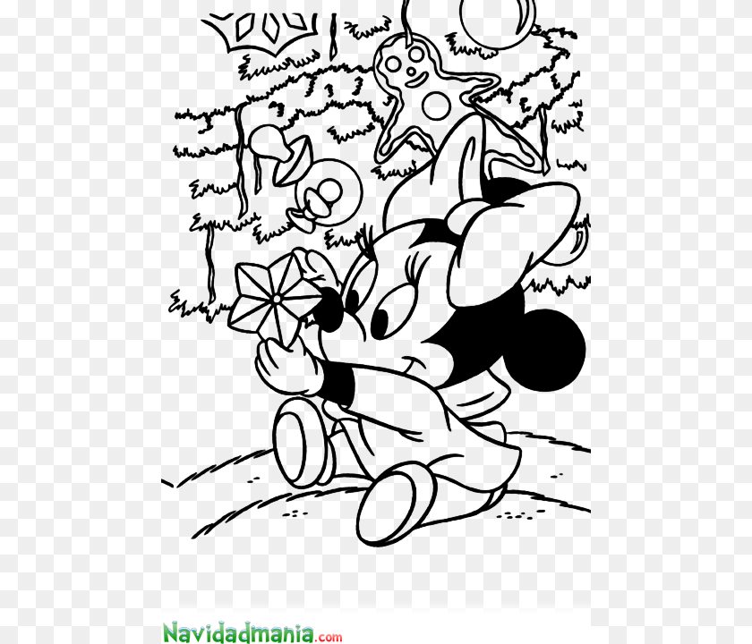 480x720 Coloring Pages Of Mickey Mouse Head Outline Christmas Baby Disney Christmas Coloring Pages Sticker PNG