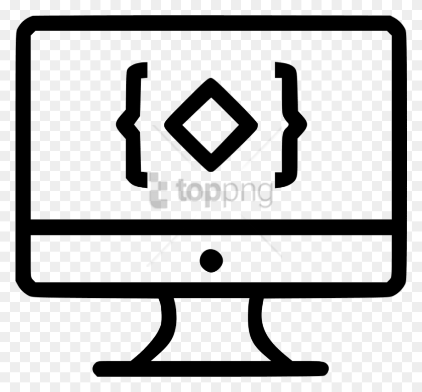 850x784 Free Computer Code Icon Image With Transparent Coding Icon Transparent Bg, Text, Symbol, Electronics HD PNG Download