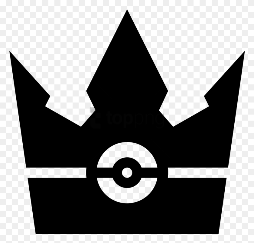 850x813 Descargar Png Corona De Pokemon Lleno De Icono Emblema, Símbolo, Stencil, Símbolo De Estrella Hd Png
