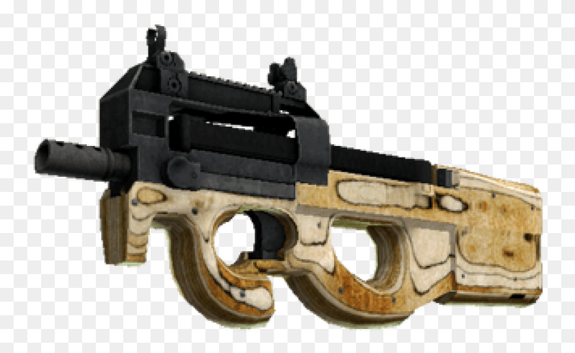 754x455 Free Cs Go P90 Images Background P90 Shapewood, Gun, Weapon, Weaponry HD PNG Download