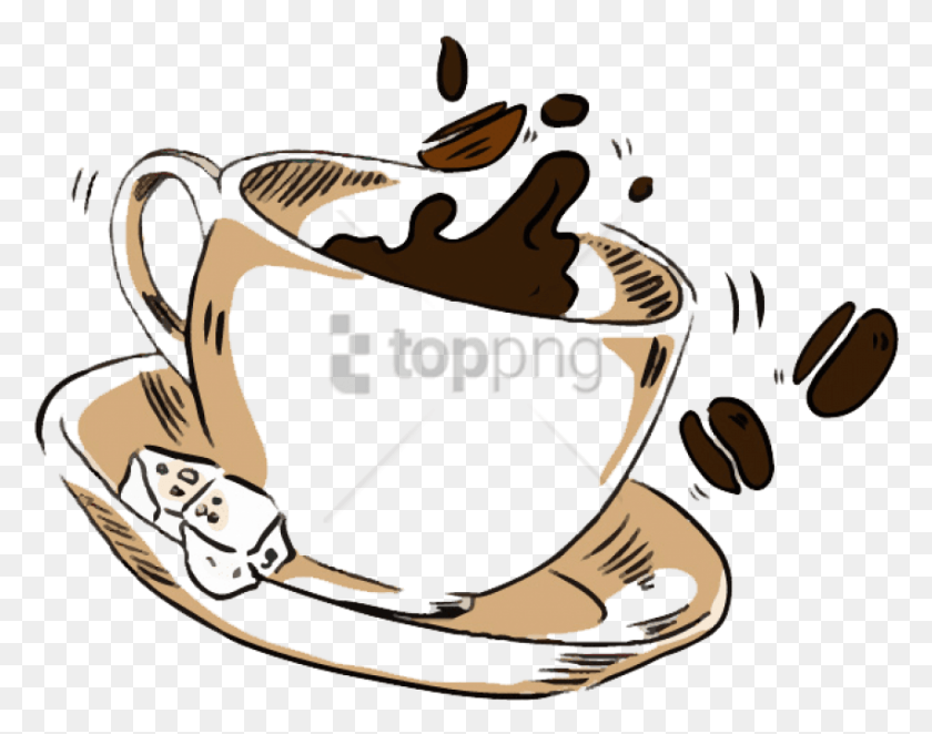 850x657 Free Cup Of Coffee Image With Transparent Background Coffee Cup Vector, Label, Text, Plant HD PNG Download
