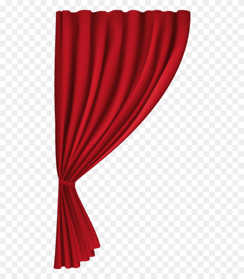 480x900 Free Curtain Red Clipart Photo Green Curtain Transparent, Stage, Shower Curtain HD PNG Download