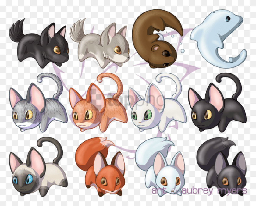 850x672 Free Cute Anime Animal Drawings Image With Cute Anime Animal Drawings, Pattern, Graphics HD PNG Download