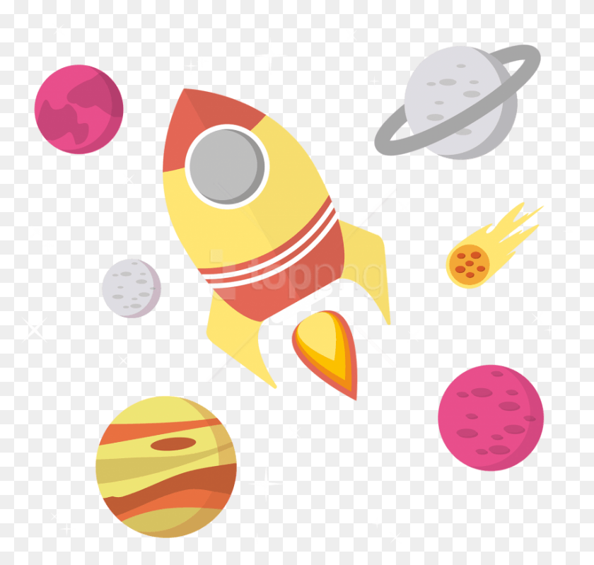 850x806 Free Cute Color Space Images Background Outer Space Clipart Transparent, Graphics, Food HD PNG Download