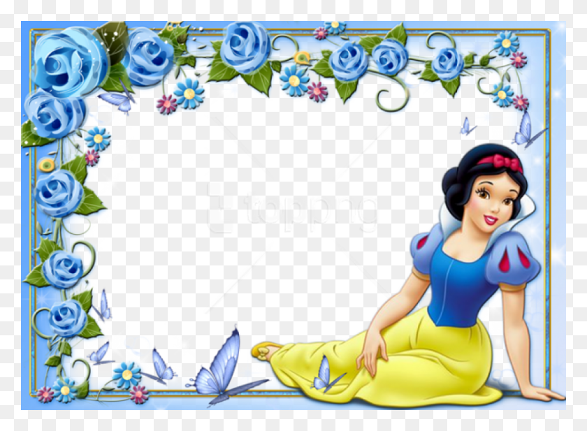 850x608 Free Cute Kids Princess Snow White Transparent Snow White Border, Person, Human, Graphics HD PNG Download