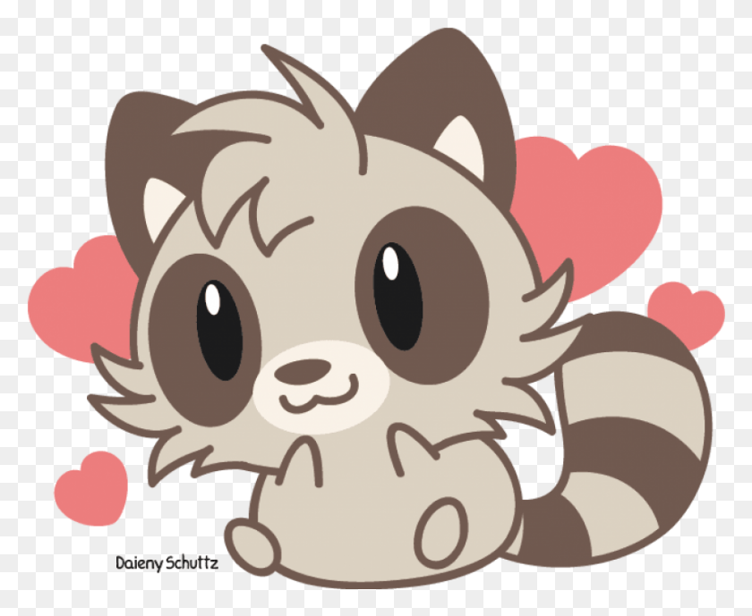 850x686 Free Cute Raccoon Anime Images Background Cute Raccoon Drawing, Mammal, Animal, Graphics HD PNG Download