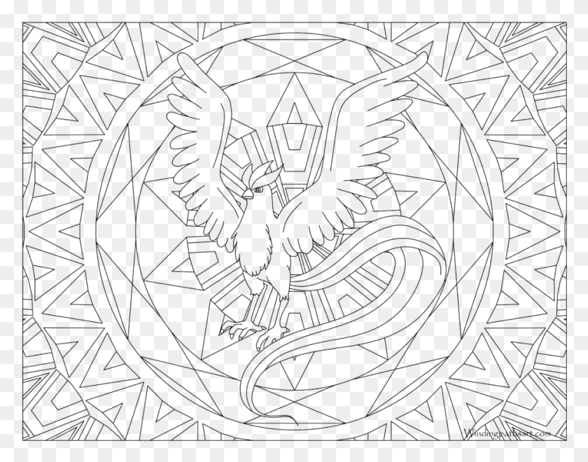 945x727 Free Darkrai Coloring Pages For Adults Pokemon Articuno Coloring Pages, Gray, World Of Warcraft HD PNG Download