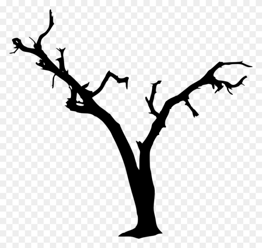 850x804 Free Dead Tree Silhouette Images Transparent Transparent Spooky Tree Silhouette, Plant, Leaf HD PNG Download