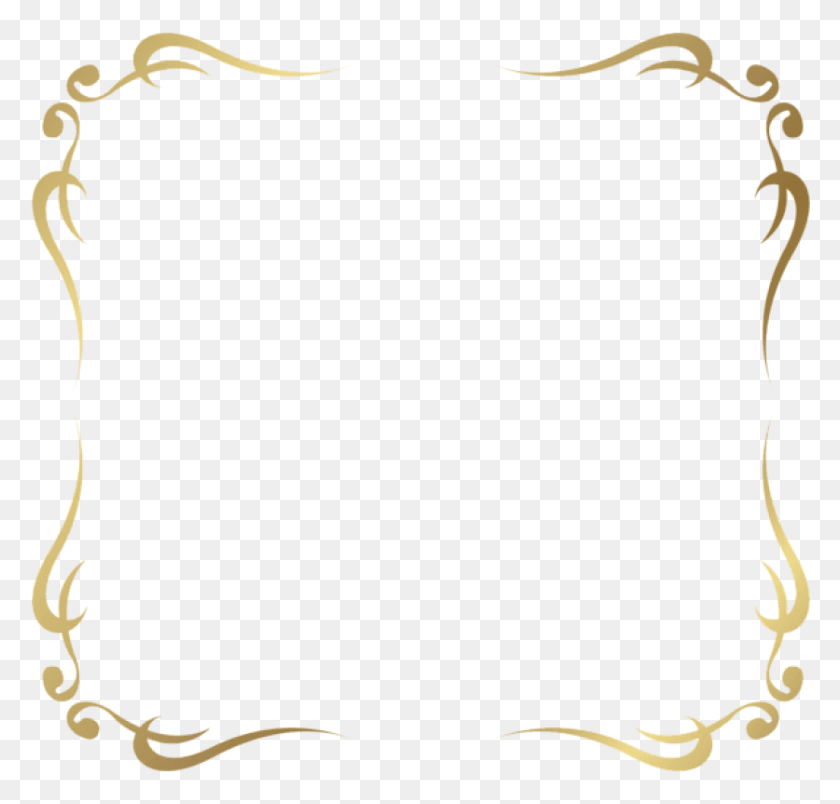 838x800 Free Decorative Frame Border Clipart Decorative Gold Borders, Bow, Pattern HD PNG Download