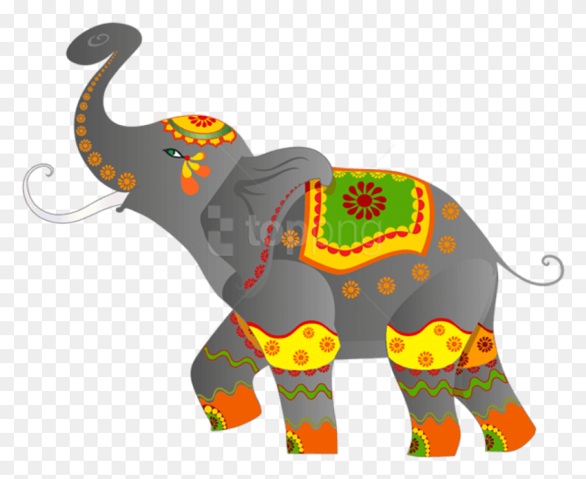 837x672 Free Decorative Indian Elephant Clipart Elephant Clipart, Animal, Dinosaur, Reptile HD PNG Download