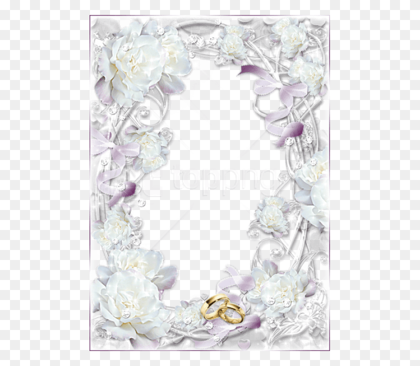 481x672 Free Delicate Transparent Wedding Photo Frame Background Picture Frame, Graphics, Floral Design HD PNG Download