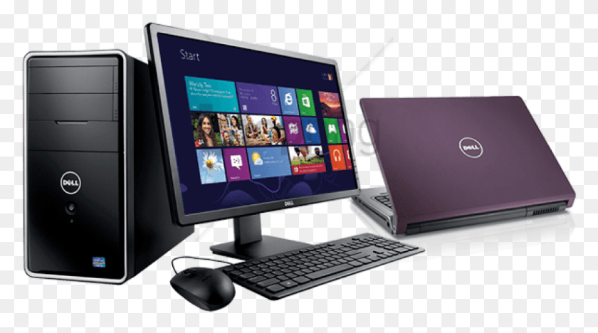 824x432 Free Dell Desktop Image With Transparent 6th Generation Of Computer, Pc, Electronics, Computer Keyboard HD PNG Download