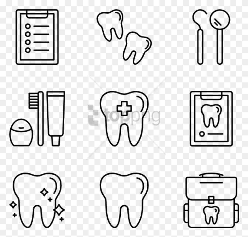 850x812 Free Dental 50 Icons Vector Icon Pants, Text, Alphabet, Number HD PNG Download