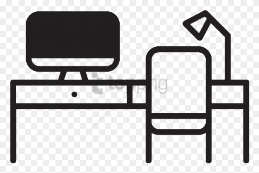 850x548 Free Desk Icon Image Portable Network Graphics, Chair, Furniture, Vehicle HD PNG Download