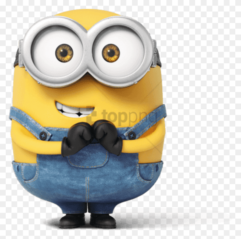 843x834 Free Despicable Me Die Cut Birthday Card Image Minions Bob Transparent, Clothing, Apparel, Toy HD PNG Download