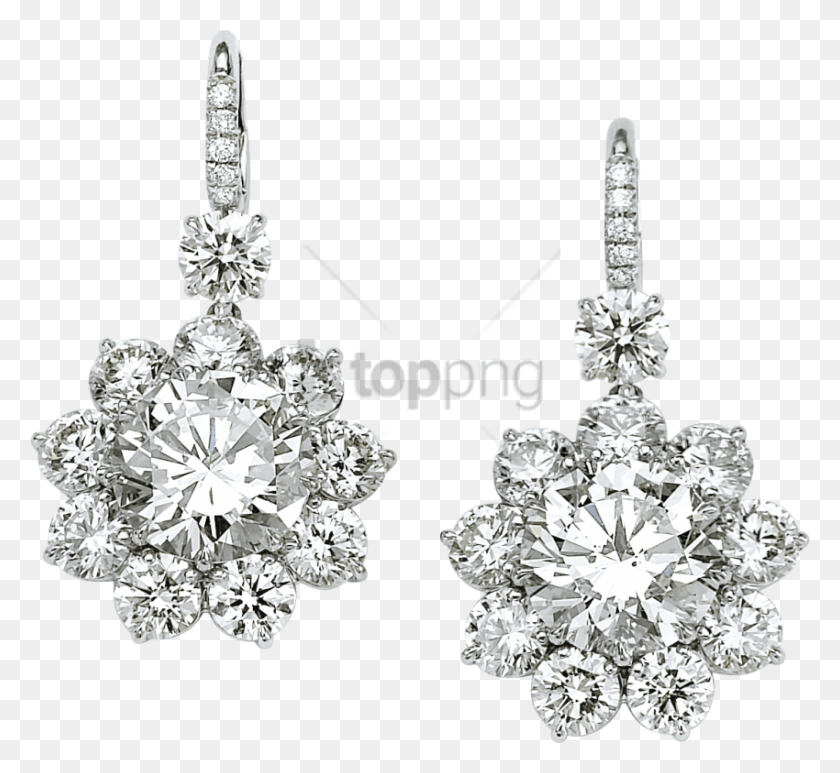 850x778 Free Diamond Earrings Image With Transparent Earring, Accessories, Accessory, Jewelry HD PNG Download