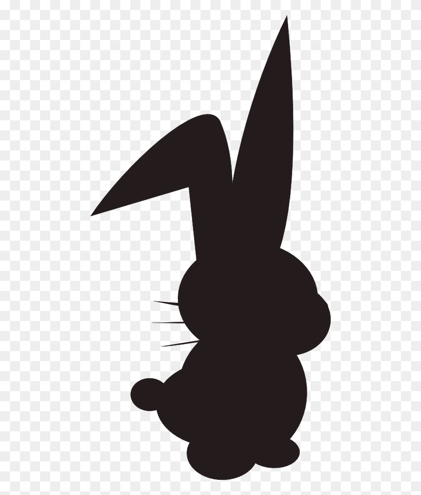 480x927 Free Digital Bunny Silhouette Bunny Clipart With Transparent Background, Number, Symbol, Text HD PNG Download