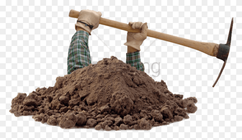 822x450 Free Dirt Pile Image With Transparent Background, Soil, Tool, Person HD PNG Download