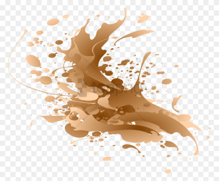 850x692 Free Dirt Splatter Image With Transparent Brown Paint Splash, Stain, Graphics HD PNG Download