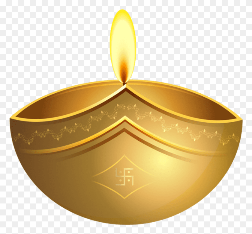 843x781 Free Diwali Gold Candle Clipart Photo Candle, Lamp, Fire, Flame Hd Png Download