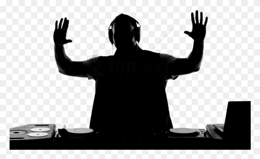 851x497 Free Dj Images Transparent Silhouette Dj, Person, Human HD PNG Download