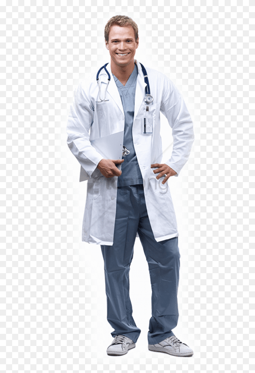 480x1169 Free Doctor Image With Transparent Background Veterinarian Doctor, Clothing, Apparel, Lab Coat HD PNG Download