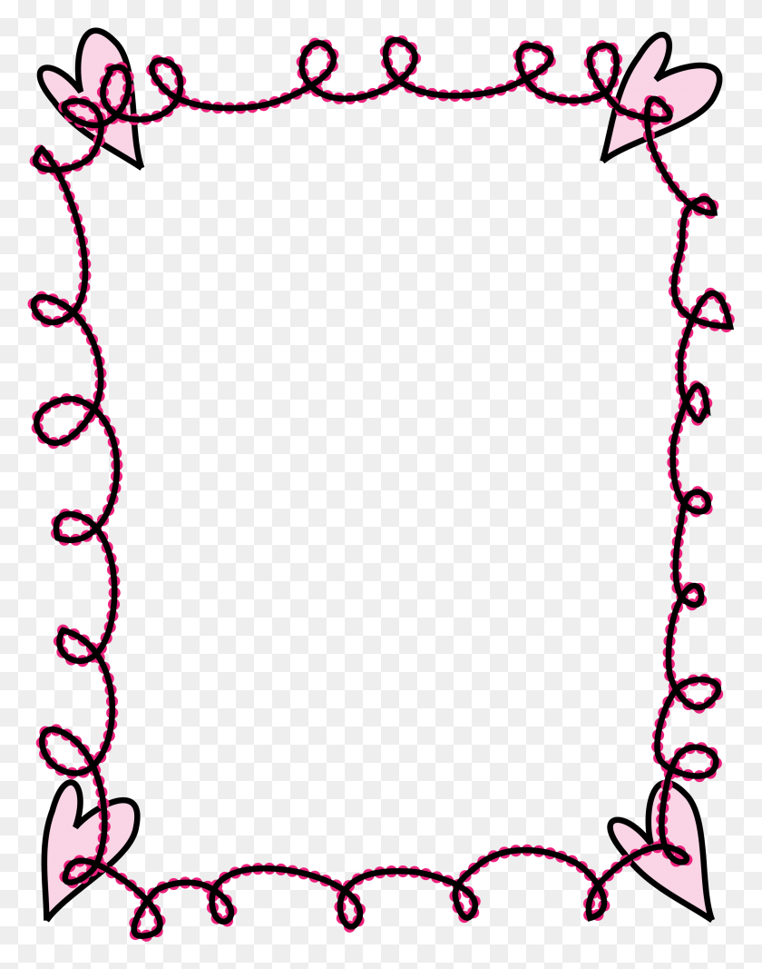 2492x3218 Free Doodle Heart Frame Frame Doodle Clipart, Clothing, Apparel, Pattern HD PNG Download