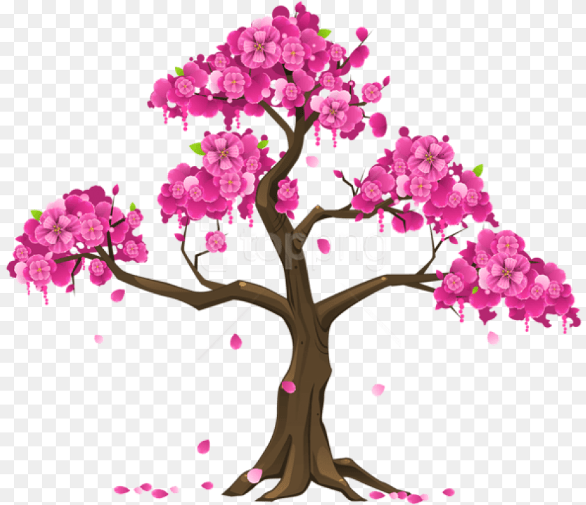 828x724 Download Pink Tree Background Cherry Blossom Tree Clip Art, Flower, Plant, Cherry Blossom, Petal Sticker PNG