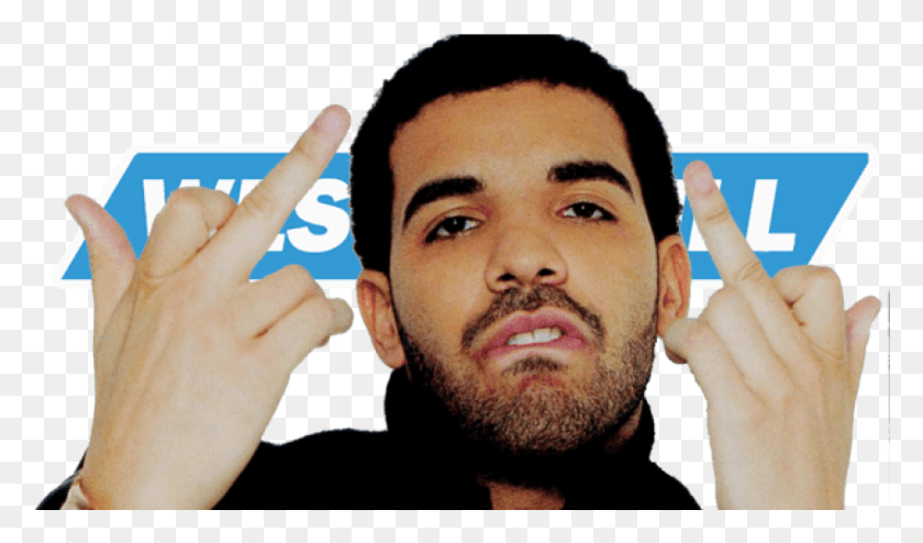 850x473 Free Drake Tumblr Quotes Images Background Drake Showing Middle Finger, Face, Person, Human HD PNG Download
