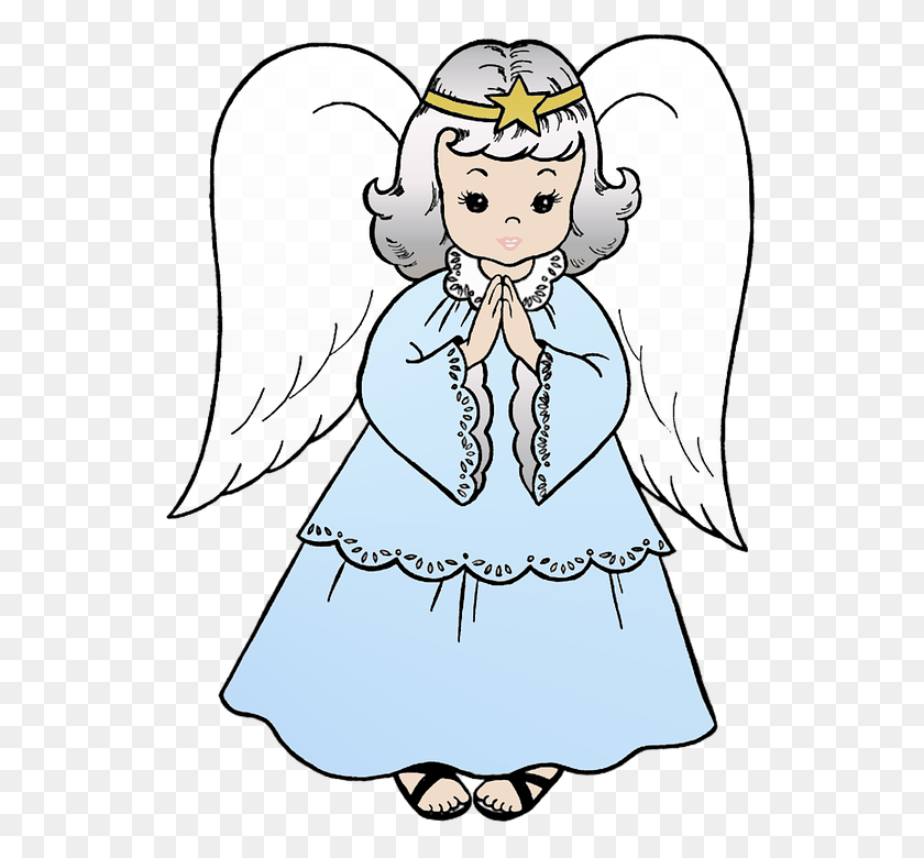 541x720 Free Drawing Pages Of Angel Images Christmas Angels To Paint, Archangel HD PNG Download