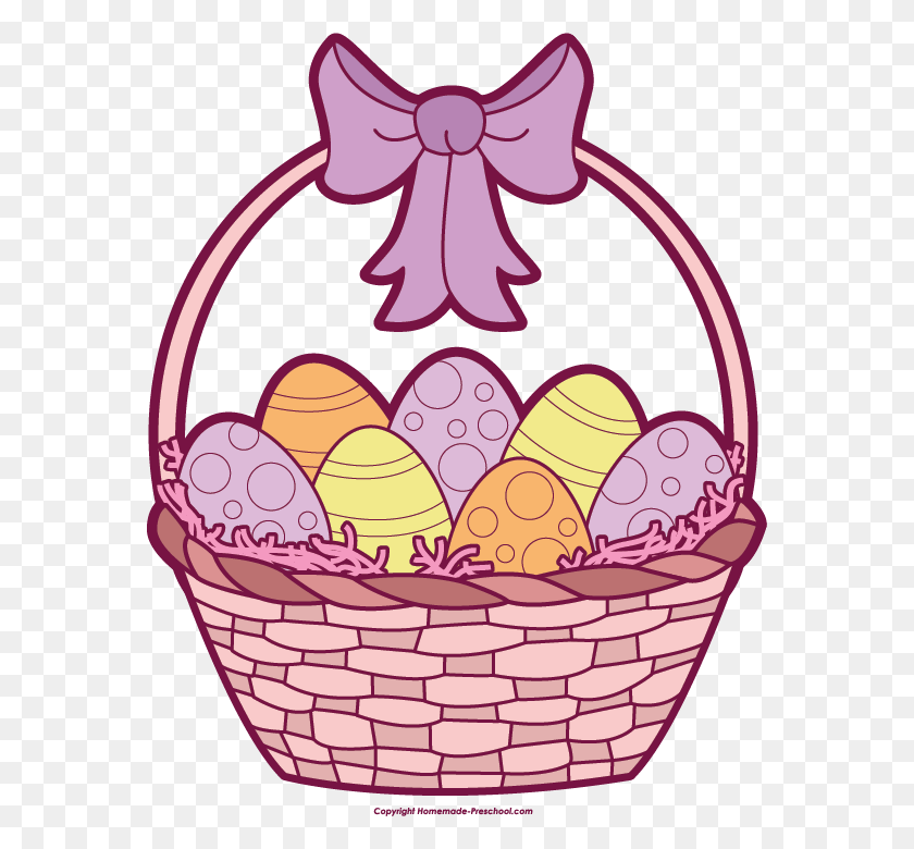 571x720 Free Easter Basket Clipart Egg Hunt Clipart Black And White, Food, Basket, Rug HD PNG Download