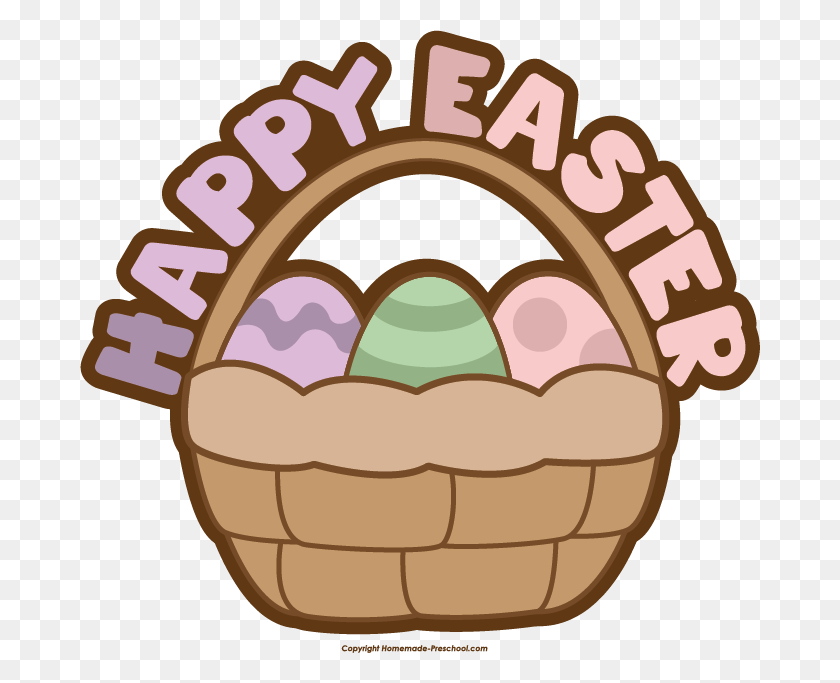 680x623 Free Easter Basket Clipart Image Free Library Clip Art Easter Basket, Sweets, Food, Confectionery HD PNG Download